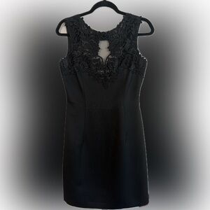 VTG Scott McClintock Women’s Black Feminine Cocktail Little Black Dress Goth, 6